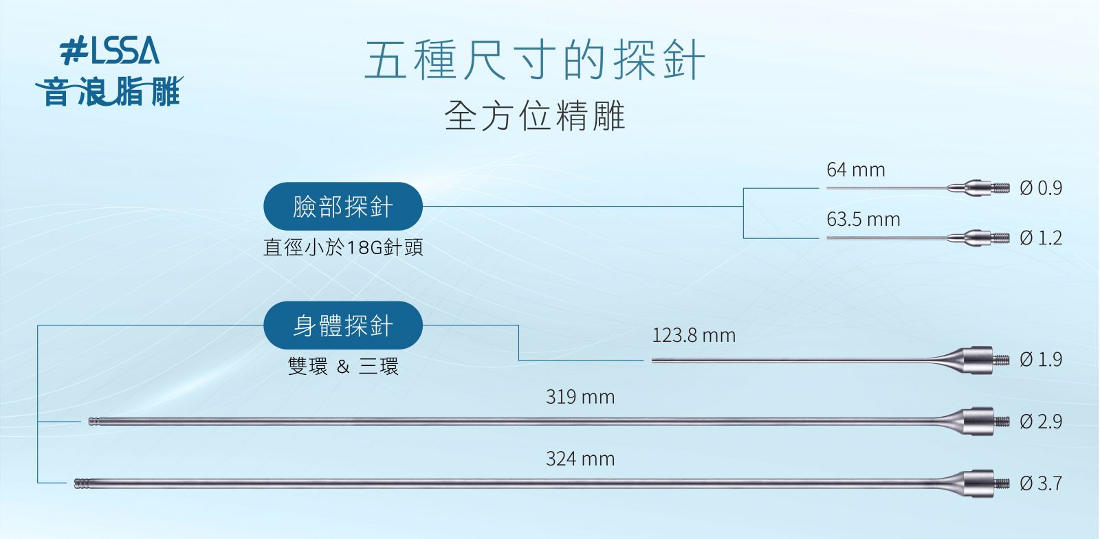 LSSA音浪脂雕五種尺寸探針(2)